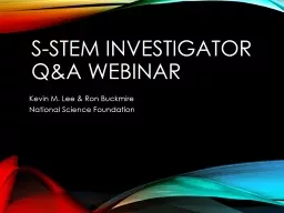 NSF S-STEM (17-527)  PI Q&A Webinar