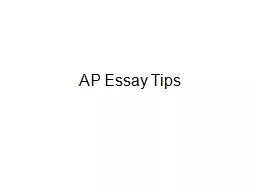 AP Essay Tips Actually, FRQ and not Essay