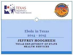 Ebola in Texas 2014  - 2015