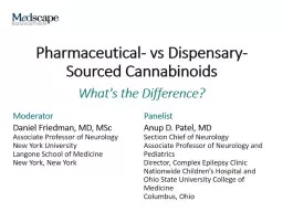 Pharmaceutical- vs Dispensary-Sourced Cannabinoids