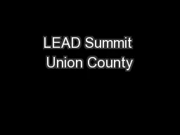 LEAD Summit Union County