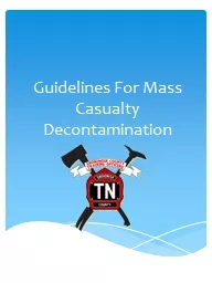 Guidelines For Mass Casualty  Decontamination