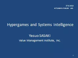 Hypergames  and Systems Intelligence