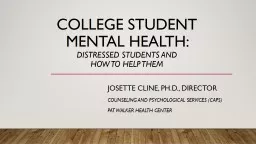 College Student Mental Health: