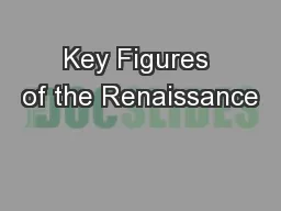 Key Figures of the Renaissance