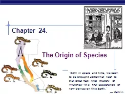 Chapter  24. The Origin of Species