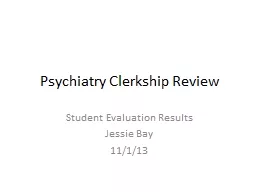 Psychiatry Clerkship Review
