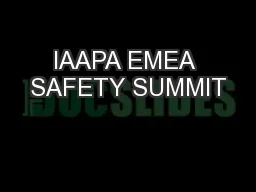 IAAPA EMEA SAFETY SUMMIT
