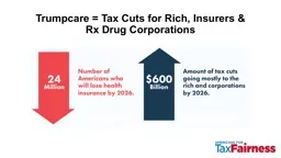 Trumpcare = Tax Cuts for Rich, Insurers &