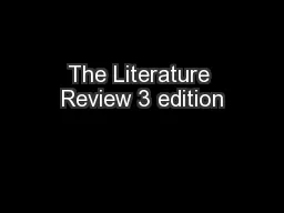 The Literature Review 3 edition