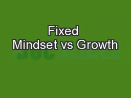 Fixed Mindset vs Growth