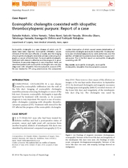 Case Report Eosinophilic cholangitis coexisted with id