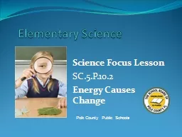 Elementary Science Science Focus Lesson