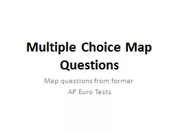 Multiple Choice Map Questions