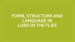Form, Structure and Language in