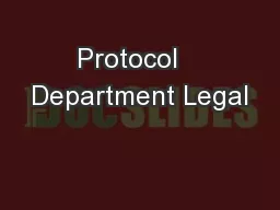 Protocol   Department Legal