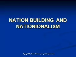 NATION BUILDING AND NATIONIONALISM