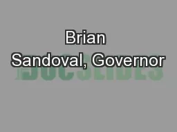 Brian Sandoval, Governor
