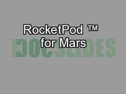 RocketPod ™ for Mars