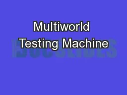 Multiworld Testing Machine