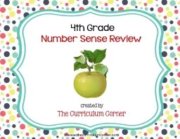 4th Grade Number Sense Review