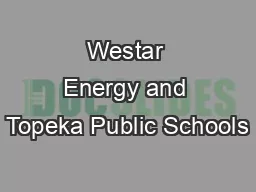 Westar Energy and Topeka Public Schools