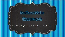 Southwest Asian Governments