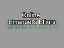 Online Emanuel's Elixirs