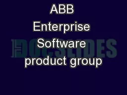 ABB Enterprise Software product group
