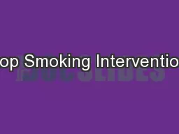 Stop Smoking Interventions