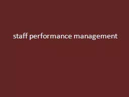 staff performance management