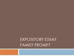 Expository Essay Family Prompt