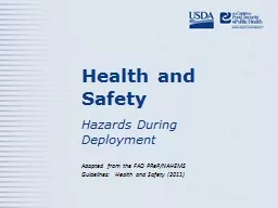Health and Safety Hazards During Deployment