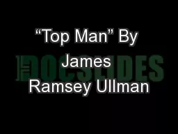“Top Man” By James Ramsey Ullman