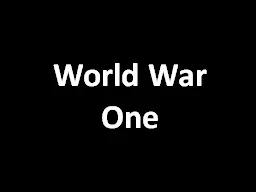 World War One A Two Front War