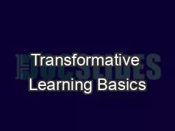 Transformative Learning Basics