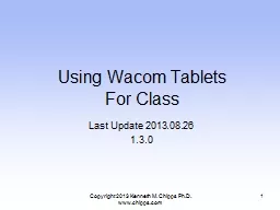 Using Wacom Tablets For Class