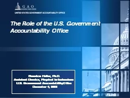The Role of the U.S. Government Accountability Office