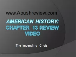 American History:  Chapter 13 Review Video