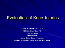 Evaluation of  Knee Injuries
