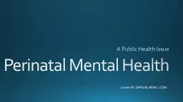 Perinatal Mental  Illness
