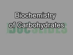 Biochemistry of Carbohydrates