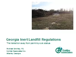 Georgia Inert Landfill Regulations