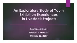 An Exploratory Study of Youth Exhibition Experiences