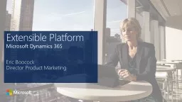Extensible Platform Microsoft Dynamics 365