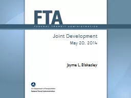 Joint Development May 20, 2014