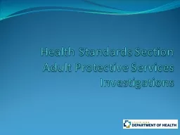 Health Standards Section