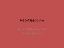 Neo-Classicism Art of the Napoleonic Era