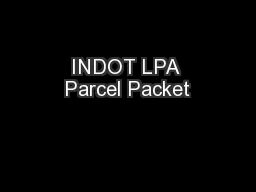 INDOT LPA Parcel Packet