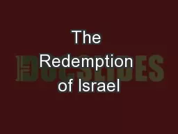 The Redemption of Israel